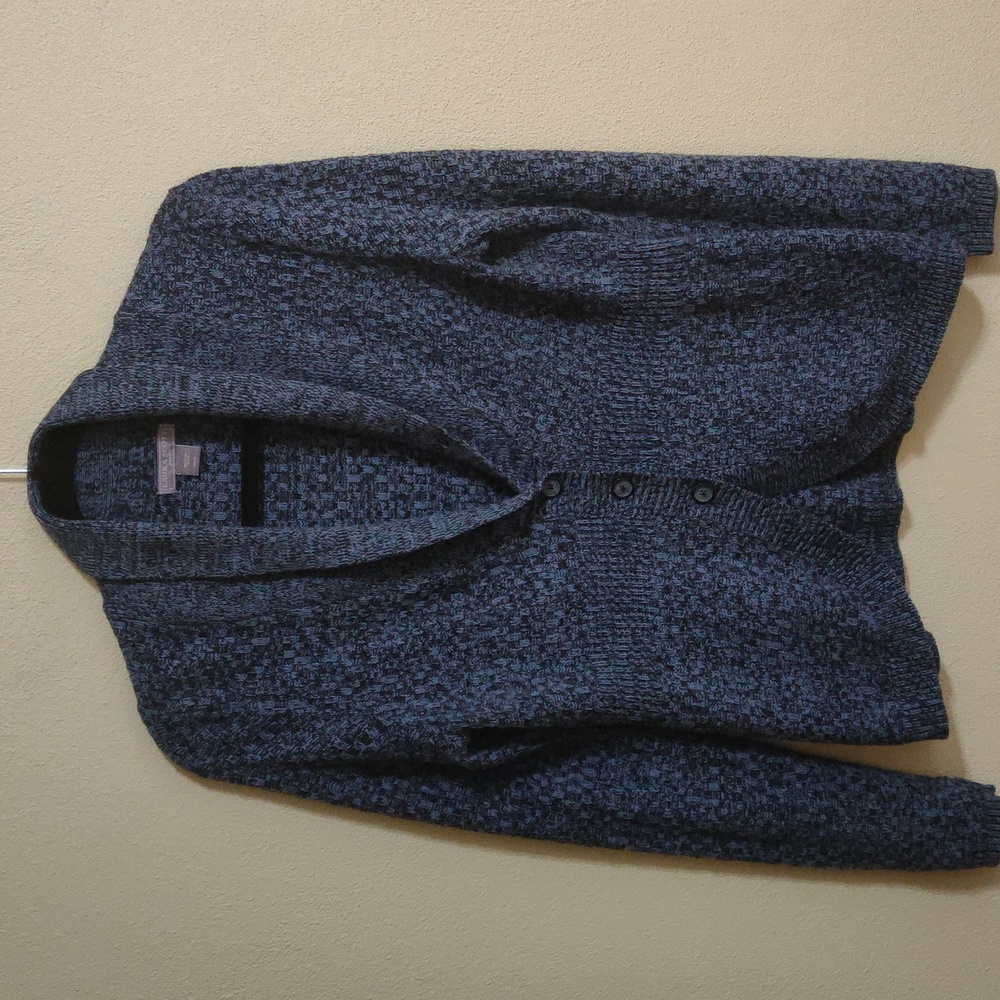 Marled Blue Shawl Collar Cardigan SP